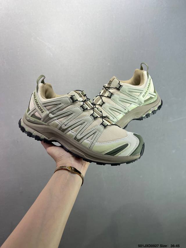 公司级Salomon Xa pro Xt-6 Expanse萨洛蒙户外越野跑鞋 鞋面采用Sensifit贴合技术 全方位贴合包裹脚型 鞋跟部鞋底牵引设计 提供强