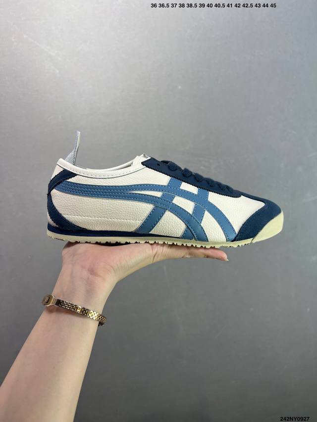 Asics 亚瑟士 男女鞋真标半码制 日产经典老牌-鬼塚虎 Onitsuka Tiger Mexico 66经典墨西哥系列复古经典百搭板鞋休闲运动鞋慢跑鞋 采用