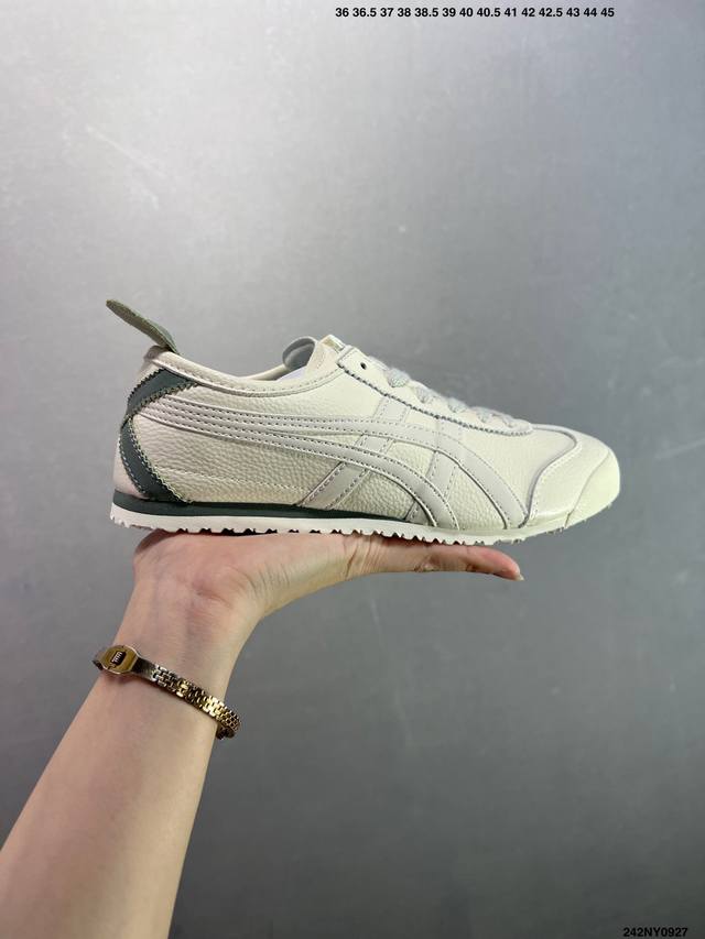 Asics 亚瑟士 男女鞋真标半码制 日产经典老牌-鬼塚虎 Onitsuka Tiger Mexico 66经典墨西哥系列复古经典百搭板鞋休闲运动鞋慢跑鞋 采用