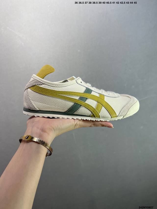 Asics 亚瑟士 男女鞋真标半码制 日产经典老牌-鬼塚虎 Onitsuka Tiger Mexico 66经典墨西哥系列复古经典百搭板鞋休闲运动鞋慢跑鞋 采用