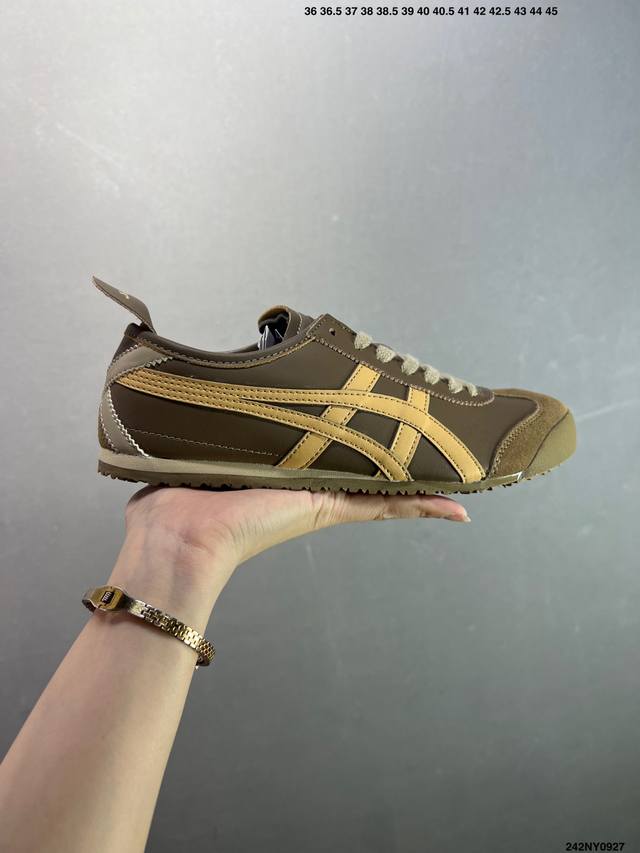 Asics 亚瑟士 男女鞋真标半码制 日产经典老牌-鬼塚虎 Onitsuka Tiger Mexico 66经典墨西哥系列复古经典百搭板鞋休闲运动鞋慢跑鞋 采用