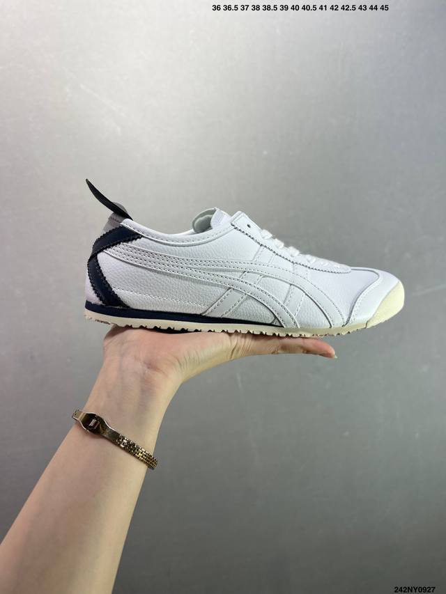 Asics 亚瑟士 男女鞋真标半码制 日产经典老牌-鬼塚虎 Onitsuka Tiger Mexico 66经典墨西哥系列复古经典百搭板鞋休闲运动鞋慢跑鞋 采用