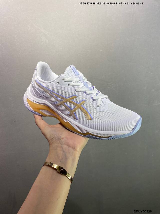 公司级Asics 亚瑟士 Asics Netburner Ballistic Ff 4春夏透气训练排球鞋舒适跑鞋 1051A088 类型：男女鞋 码数：36 3
