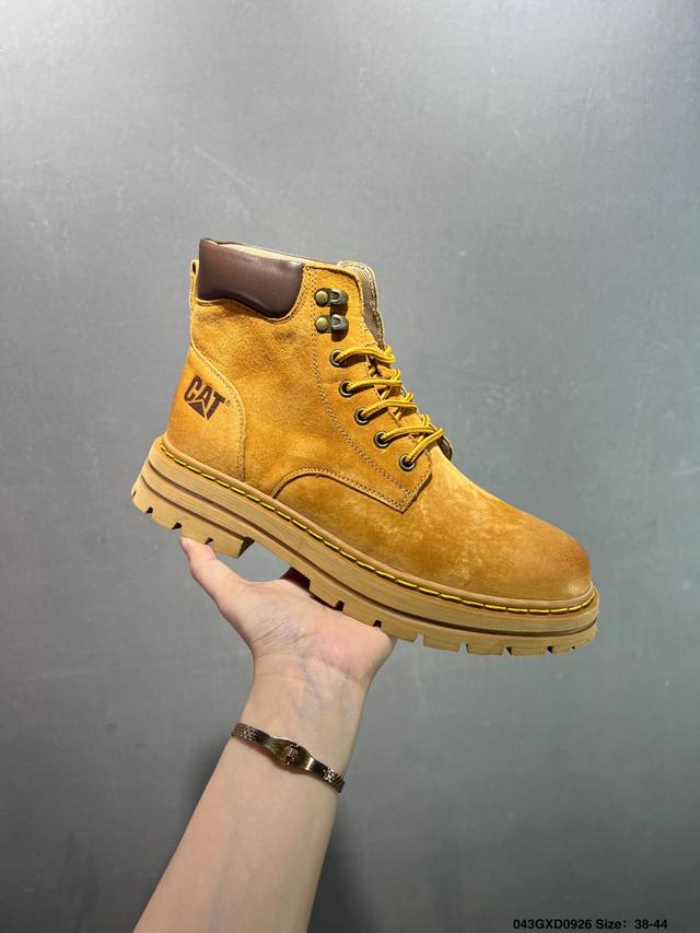 公司级Cat卡特 硬汉推土机品牌经典百搭户外休闲大黄靴系列 广东大厂品质 25Ss秋冬新款 常年主打 时尚潮流搭配 面料釆用意大利进口磨砂牛皮 全鞋真牛皮材料