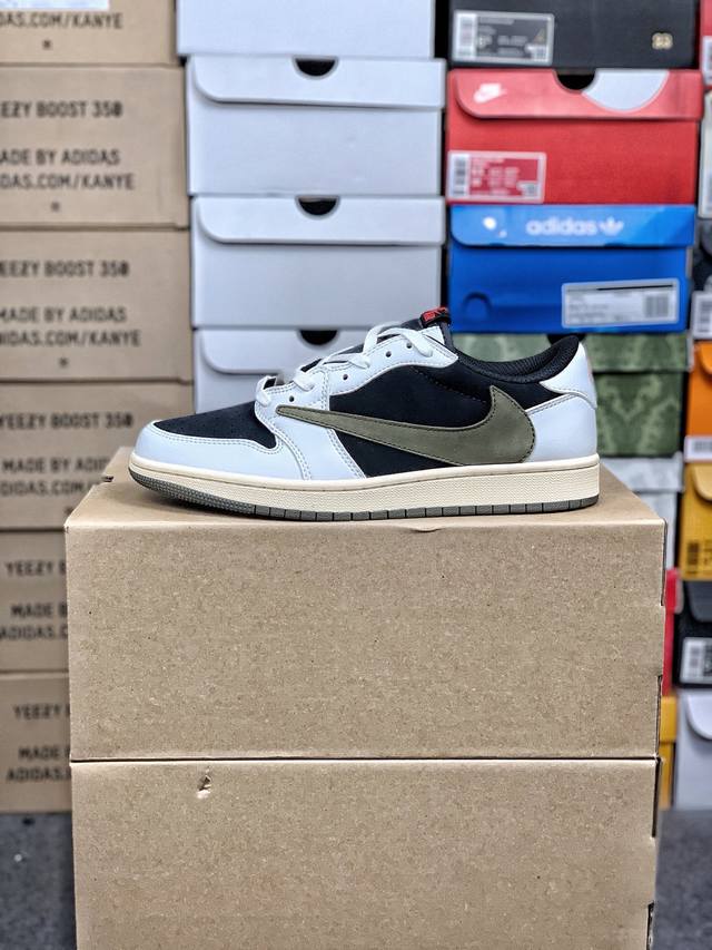 福利特价 #公司级福利 市面原 版本 Travis Scott X Jordan Air Jordan 1 Low 乔1 Aj1倒钩低帮百搭板鞋 Dz4137-