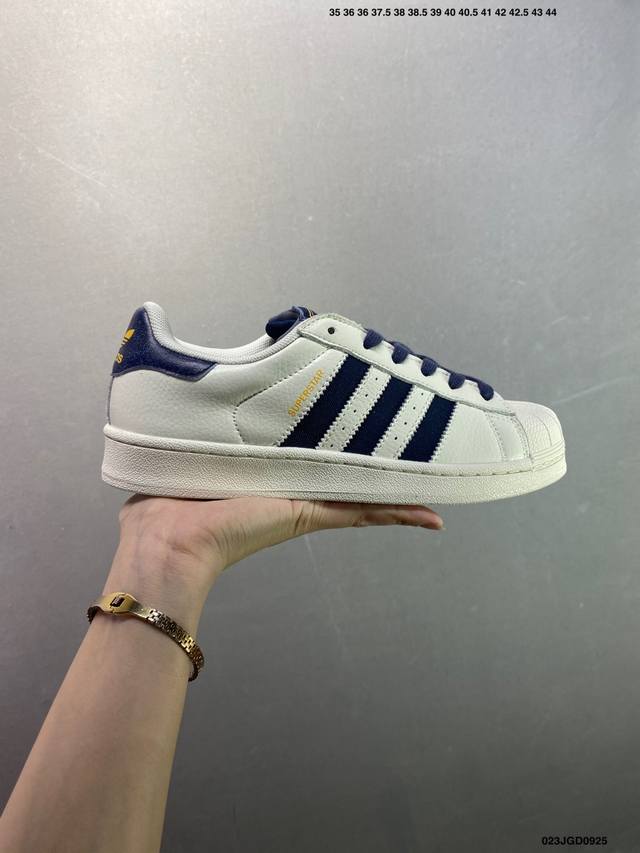 Adidas Originals Superstar 白黑 复古潮流 防滑耐磨 低帮 男女款 货号 Ji0124 号码：35-45 Id：023Jgd0925