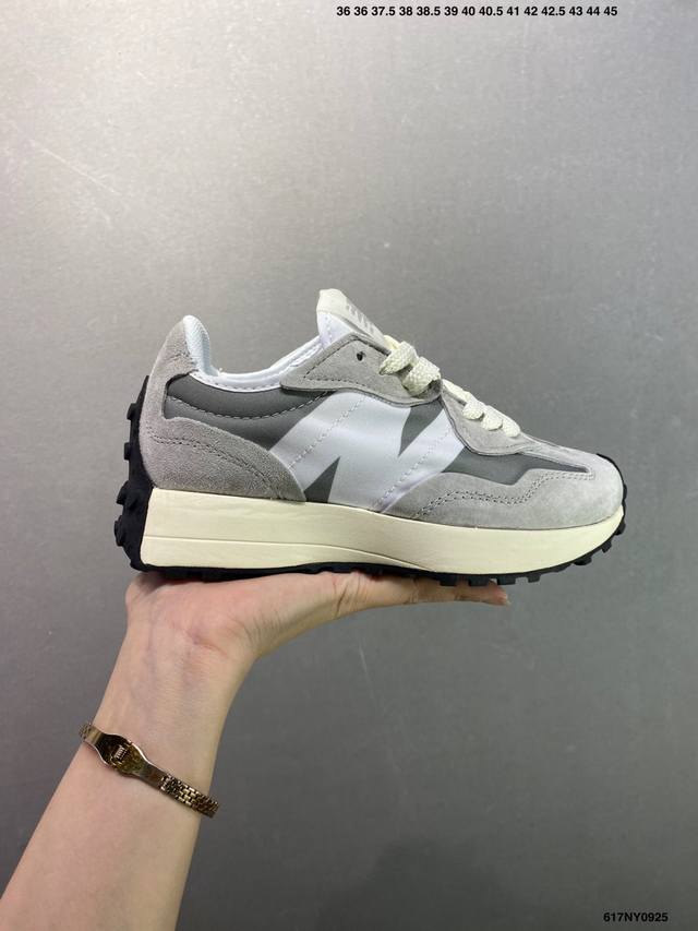 新百伦 New Balance Nb327系列 皮面复古休闲运动慢跑鞋 Ws327Ra全新 New Balance 327 系列，以更纯粹的复古风格设计打造的全