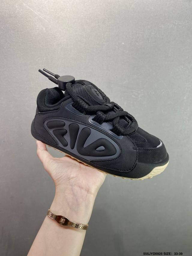 童鞋Fila Kids 斐乐橄榄鞋 防滑耐磨 儿童休闲鞋 货号:K15B431307Fbc 尺码:33-39 Id:555Jyd0925