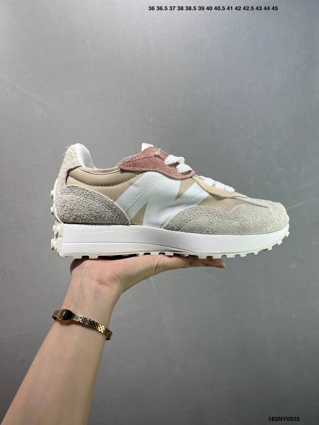 新百伦 New Balance Nb327系列 皮面复古休闲运动慢跑鞋 Ws327Ra全新 New Balance 327 系列，以更纯粹的复古风格设计打造的全