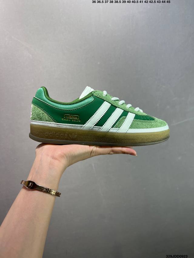 Bad Bunny X Adidas Originals Gazelle Indoor 三叶草休闲防滑耐磨低帮板鞋 Js5049 尺码：36-45 半 Id：3