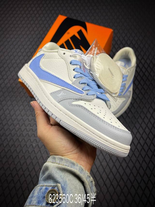 C 公司级Nike Air Jordan 1 Low 定制配色 定制Aj联名-高端定制 低帮复古文化板鞋 #定制鞋盒 大厂纯原品质出货 超高清洁度 皮料切割干净