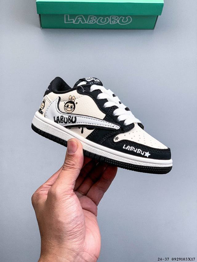 耐克Nike Air Jordan Low 1 乔1低帮倒勾拉布布联名百搭休闲小童鞋 0929103X17
