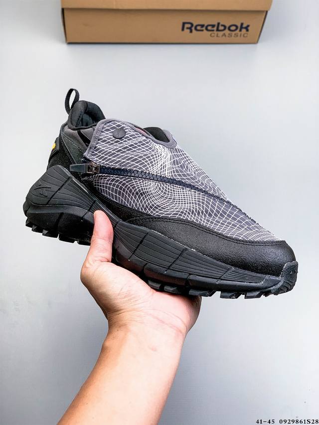 公司级！Reebok锐步 Zig Kinetica Edge 2.5 休闲运动 网布反毛皮橡胶Tpu耐磨 低帮 越野休闲城市通勤跑步鞋 0929861S28