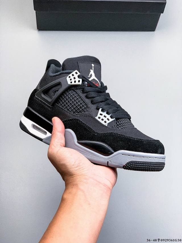 公司级头层！Air Jordan 4 Aj4代中帮复古休闲运动文化篮球鞋。秉承轻量化的速度型篮球鞋设计思想完成设计，降低重量的同时提升舒适度，中底延续前作使用了