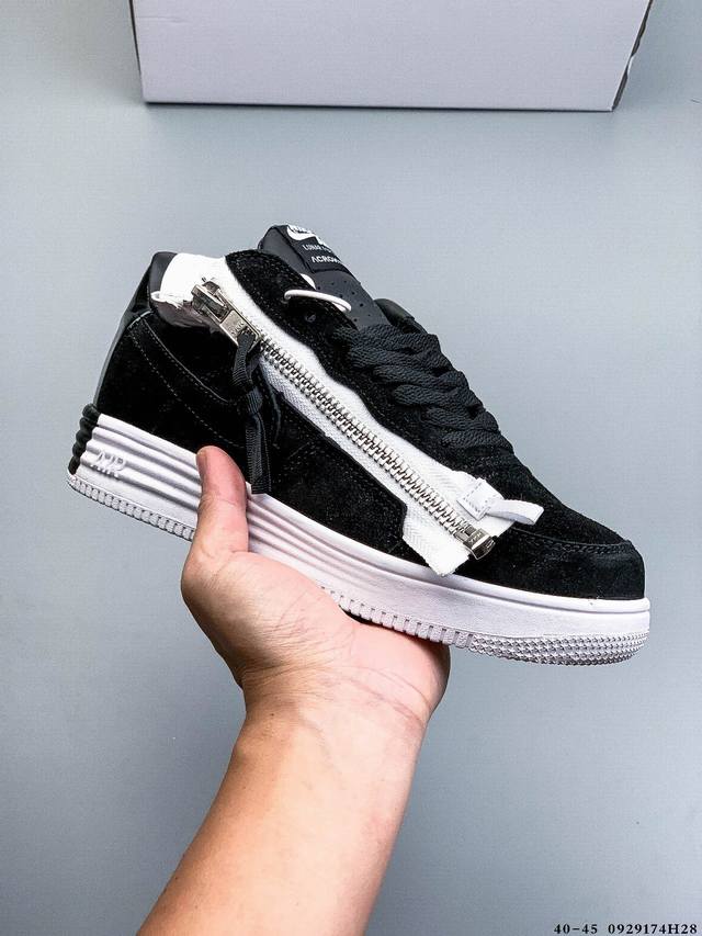 公司级！Acronym X Nike Lunar Force 1 空军联名款 拉链 休闲 包裹性耐磨 低帮 板鞋 这款Nike Lunar Force 1 X