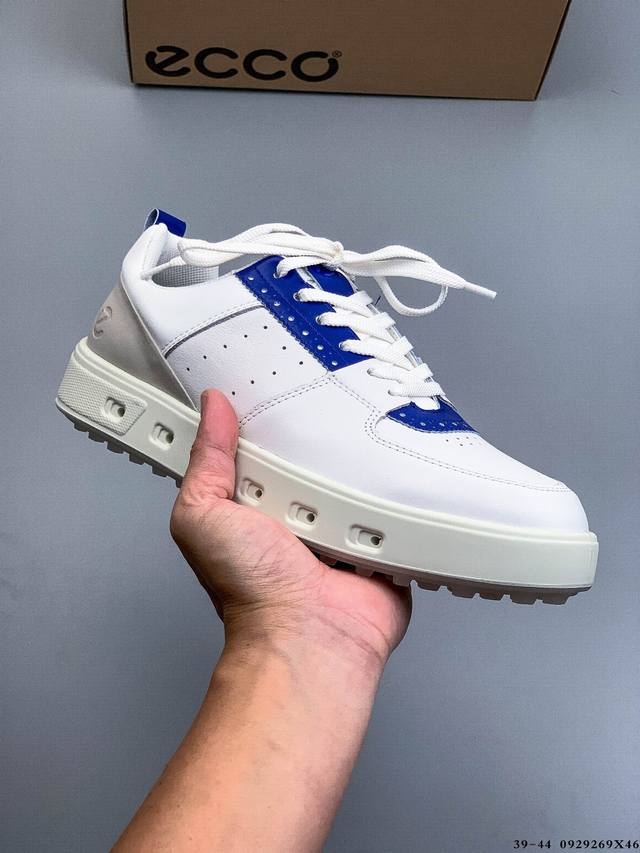 公司级！Ecco 爱步高尔夫球鞋25新品Street 720舒适柔软稳固防水男鞋 0929269X46