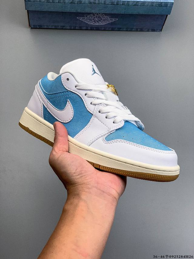 公司级头层！耐克Nike Air Jordan 1 Low Aj1 乔1 低帮潮流运动休闲板鞋。Aj1 低帮拼接 完美版型真头层牛皮# 内置缓震气垫 原鞋开模