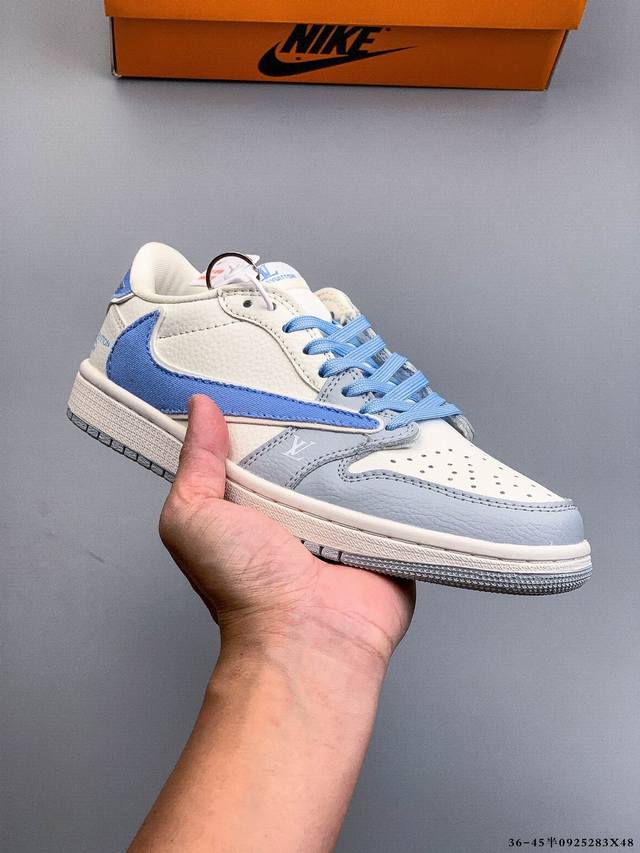 耐克Nike Air Jordan 1 Low Aj1乔1 低帮潮流缓运动休闲板鞋。Aj1 低帮拼接 完美版型真头层牛皮# 内置缓震气垫 原鞋开模 拒绝公底 购