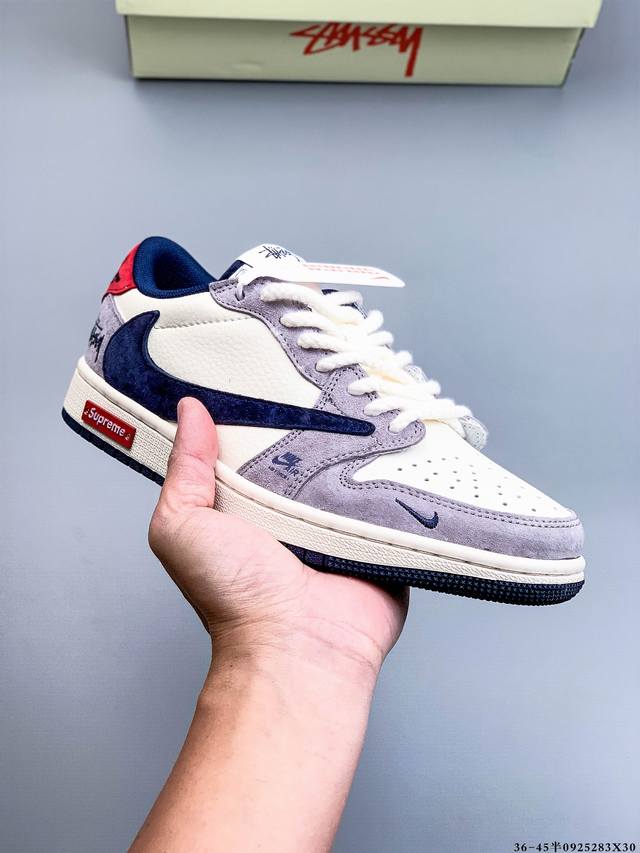 耐克Nike Air Jordan 1 Low Aj1乔1 低帮潮流缓运动休闲板鞋。Aj1 低帮拼接 完美版型真头层牛皮# 内置缓震气垫 原鞋开模 拒绝公底 购