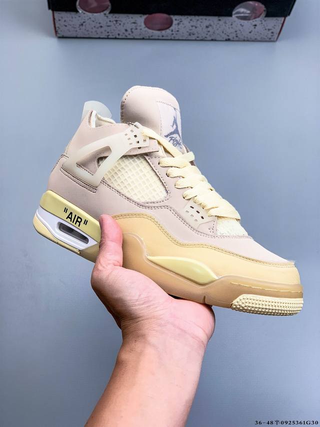 公司级头层！Air Jordan 4 Aj4代中帮复古休闲运动文化篮球鞋。秉承轻量化的速度型篮球鞋设计思想完成设计，降低重量的同时提升舒适度，中底延续前作使用了