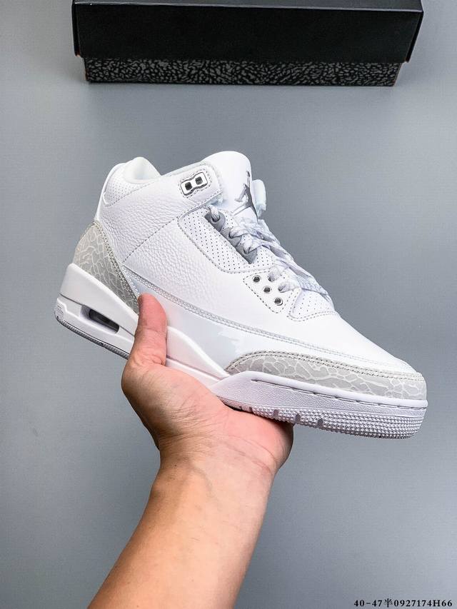 纯原版本！ 原盒头层皮 乔丹 Air Jordan 3 Retro Tinker Nrg Aj3 乔3 低帮复古休闲运动文化篮球鞋 0927174H66
