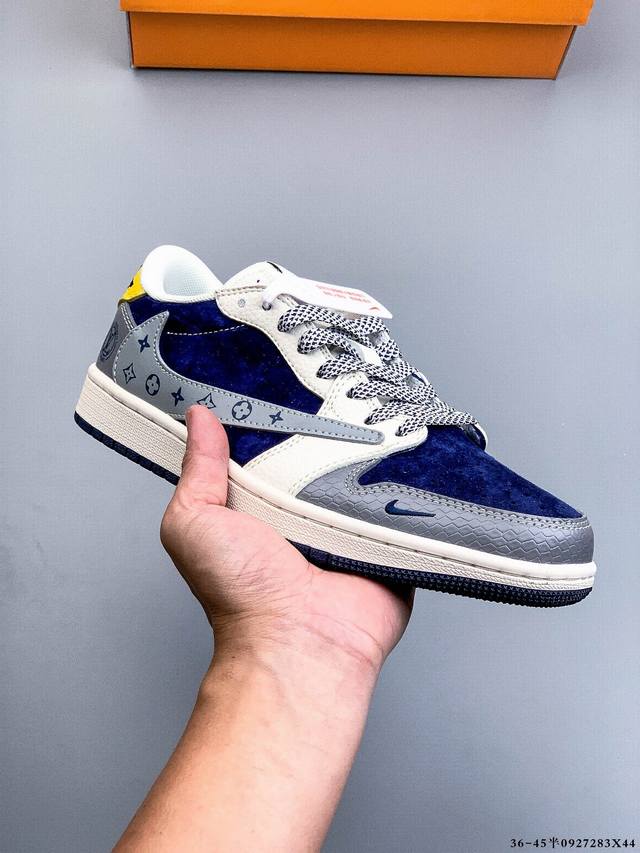 耐克Nike Air Jordan 1 Low Aj1乔1 低帮潮流缓运动休闲板鞋。Aj1 低帮拼接 完美版型真头层牛皮# 内置缓震气垫 原鞋开模 拒绝公底 购