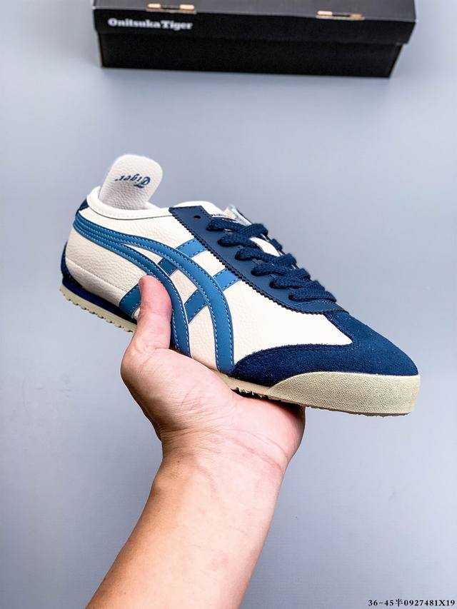 Asics 亚瑟士 Onitsuka Tiger 鬼冢虎 阿斯克斯 皮面原装四联吊牌 中底纸板钢印 日系轻便运动休闲鞋 0927481X19