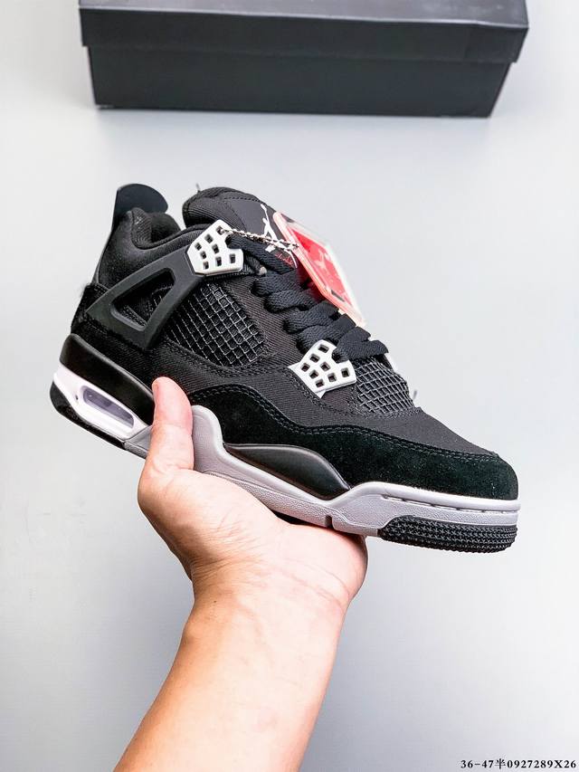 公司级头层！Air Jordan 4 Aj4代中帮复古休闲运动文化篮球鞋。秉承轻量化的速度型篮球鞋设计思想完成设计，降低重量的同时提升舒适度，中底延续前作使用了