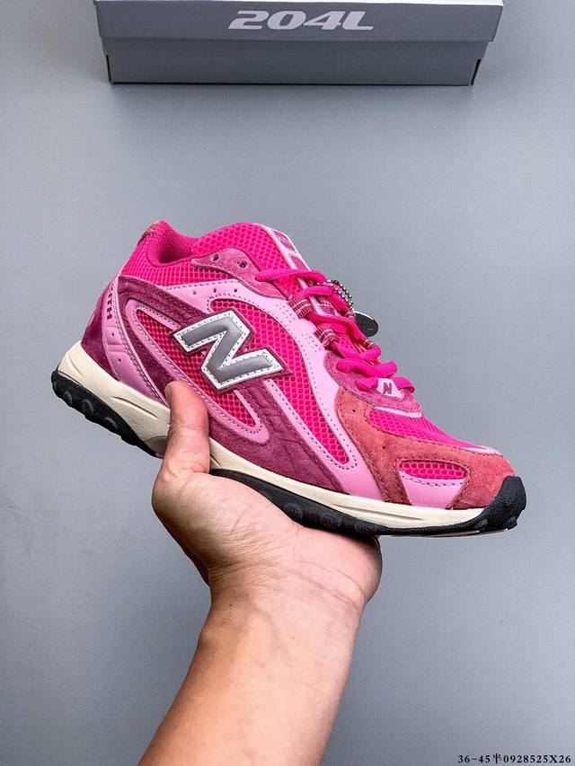 New Balance 新百伦204 系列 复古休闲运动百搭老爹跑步鞋 #采用猪巴革组合网织鞋面材质 #3层组合底模精密开发 #中底嵌入碳板缓震及后跟嵌入Tpu
