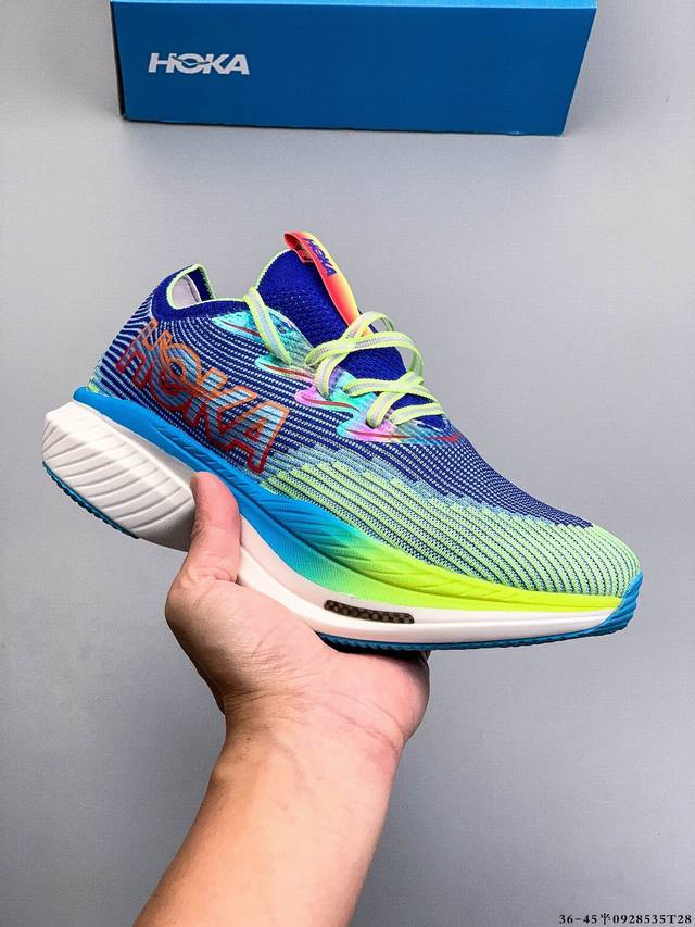 公司级！Hoka Cielo X1 织物耐磨透气减震低帮休闲跑步鞋！ Hoka称 Cielo X1 是迄今为止路跑产品矩阵中能量反馈“最”强的新一代竞速跑鞋，以