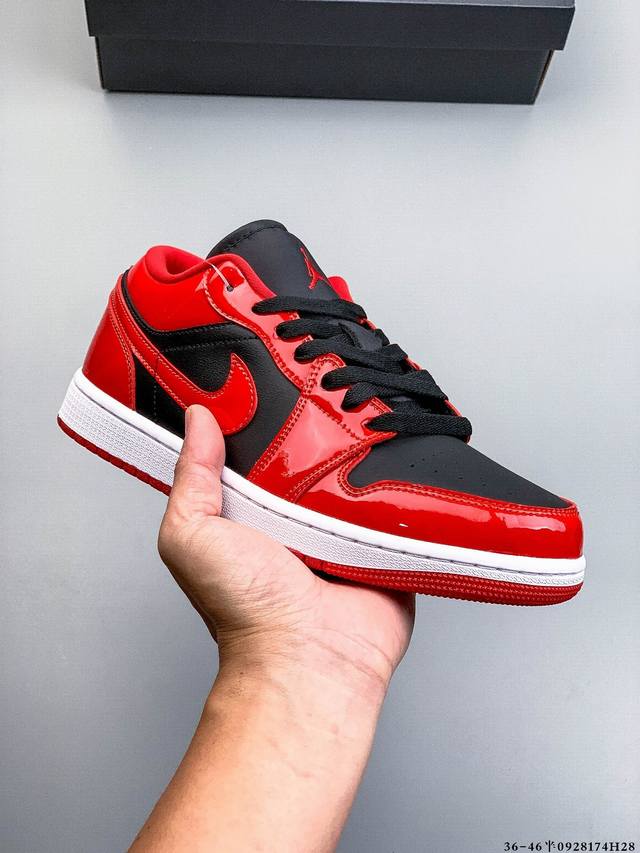 公司级头层！耐克Nike Air Jordan 1 Low Aj1 乔1 低帮潮流运动休闲板鞋。Aj1 低帮拼接 完美版型真头层牛皮# 内置缓震气垫 原鞋开模