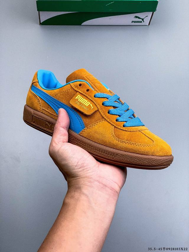 puma彪马男女通用palermo Og 标贴运动鞋 鞋款复刻，重温足球文化风潮！ 近日 puma 将经典鞋款 palermo 重新带回市场，让众多鞋迷和足球爱