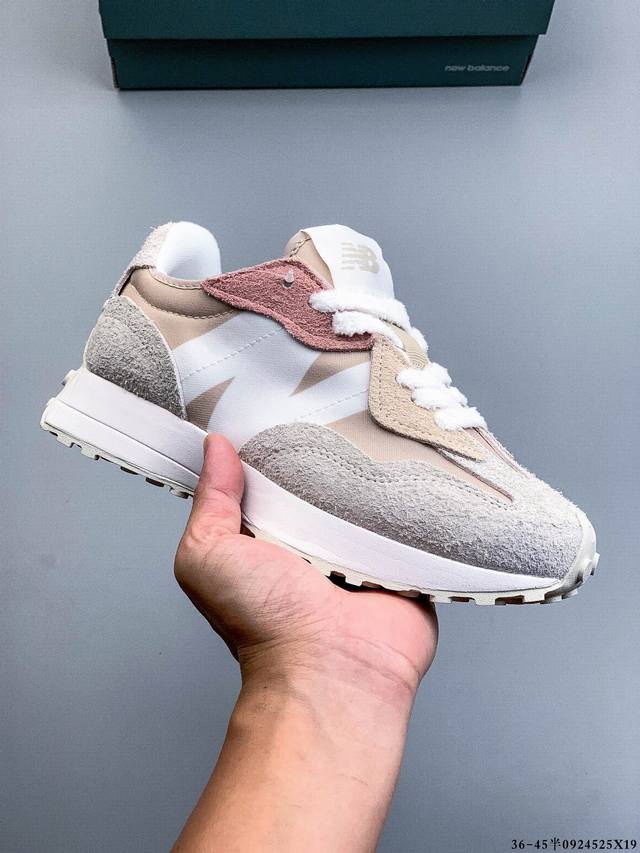 New Balance Ms327系列复古休闲运动慢跑鞋 原鞋打版 细节完美 采用尼龙及猪巴革麂皮物料拼接构成#中底高弹pu材质及满丁防滑橡胶外底上世纪 70