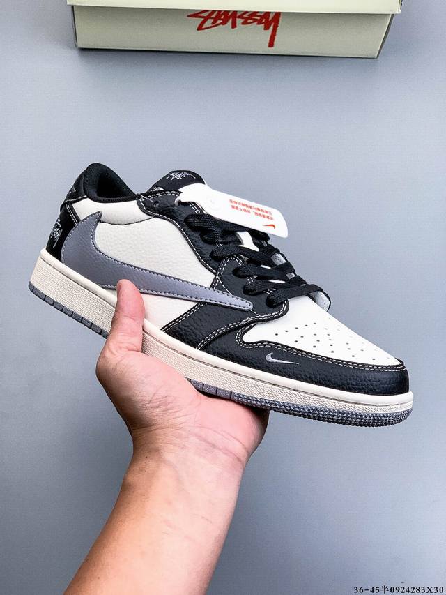 耐克Nike Air Jordan 1 Low Aj1乔1 低帮潮流缓运动休闲板鞋。Aj1 低帮拼接 完美版型真头层牛皮# 内置缓震气垫 原鞋开模 拒绝公底 购