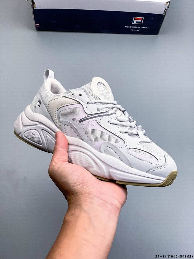 斐乐 Fila Fusion 经典火星复古跑鞋 原鞋开版定制 正品同步鞋材 皮革拼接麂皮 搭配透气网布 主打复古潮流 撞色设计 视觉冲击十足 超厚Eva软底设计