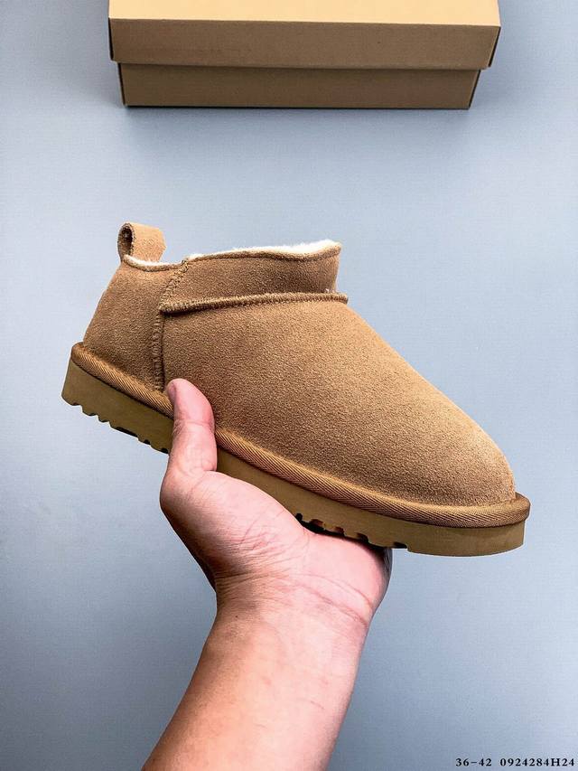 Ugg Classic Ultra Mini 舒适柔软时尚 耐磨增高保暖 一脚蹬保暖雪地靴 0924284H24