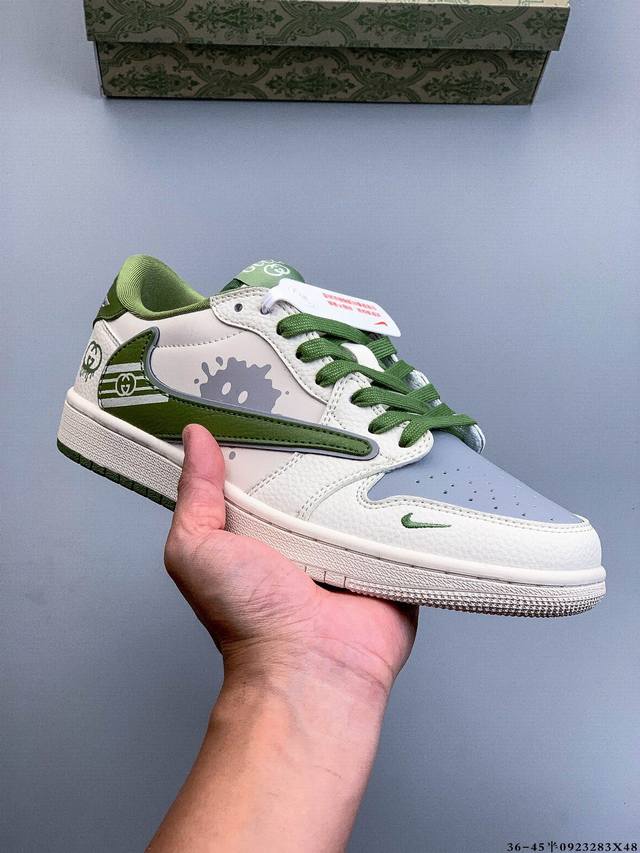 耐克Nike Air Jordan 1 Low Aj1乔1 低帮潮流缓运动休闲板鞋。Aj1 低帮拼接 完美版型真头层牛皮# 内置缓震气垫 原鞋开模 拒绝公底 购