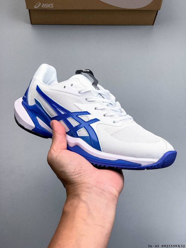 公司级！Asics Solution Speed Ff 3 舒适百搭 耐磨透气 亚瑟士低帮网球鞋 0923359X32