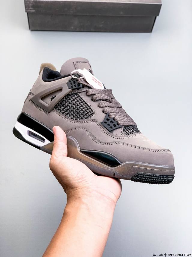纯原版本！Air Jordan 4 Retro Og Cement Aj4 乔4 复古休闲运动篮球鞋 正确鞋舌立体高频 原厂数据 2025最新原厂底模 原厂纸板