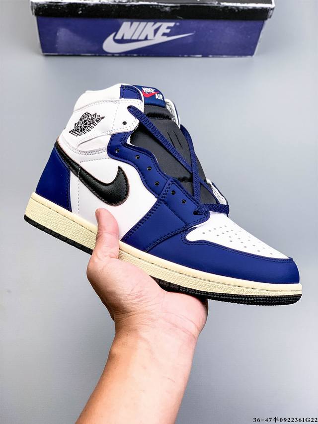 真标半码！耐克Nike Air Jordan 1 Aj1乔丹一代高帮复古文化休闲运动篮球鞋 0922361G22