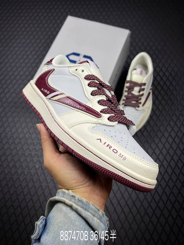 B Travis Scott X Fragment Design X Jordan Air Jordan 1 Low Og Sp “问界联名 金瑞红” 多方联名