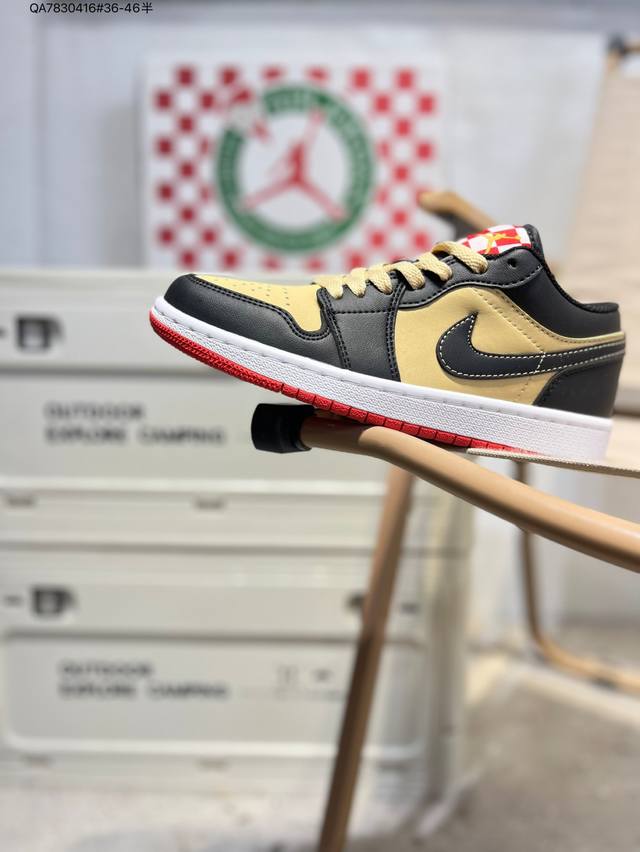 公司级头层皮乔丹Air Jordan 1 Low Aj1低帮系列篮球鞋 官方同步配色 原装级产物 #拒绝公底 立体鞋型 细节完美 高清洁度Hq2016 Qa78
