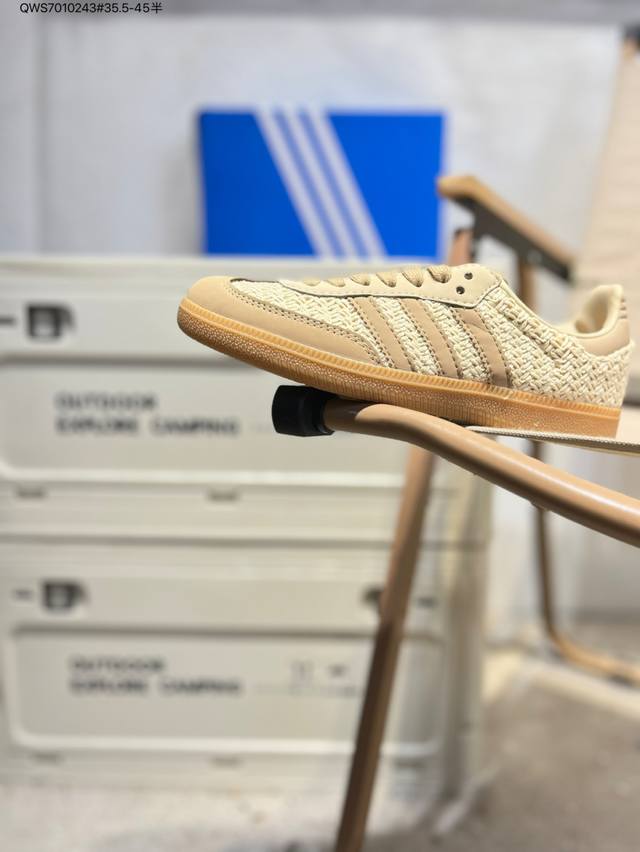 阿迪达斯三叶草Adidas Originals Samba Vegan Og”Spd“桑巴舞系列绅士德训足球风百搭低帮休闲运动板鞋Jr9446 Qws70102