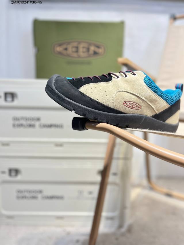 美国人气户外品牌-科恩Keen Jasper Rocks Sp贾斯珀都市系列复古低帮系带户外风露营徒步登山运动训练鞋 原楦型开发纸版#采用固色翻毛皮鞋面材质#内