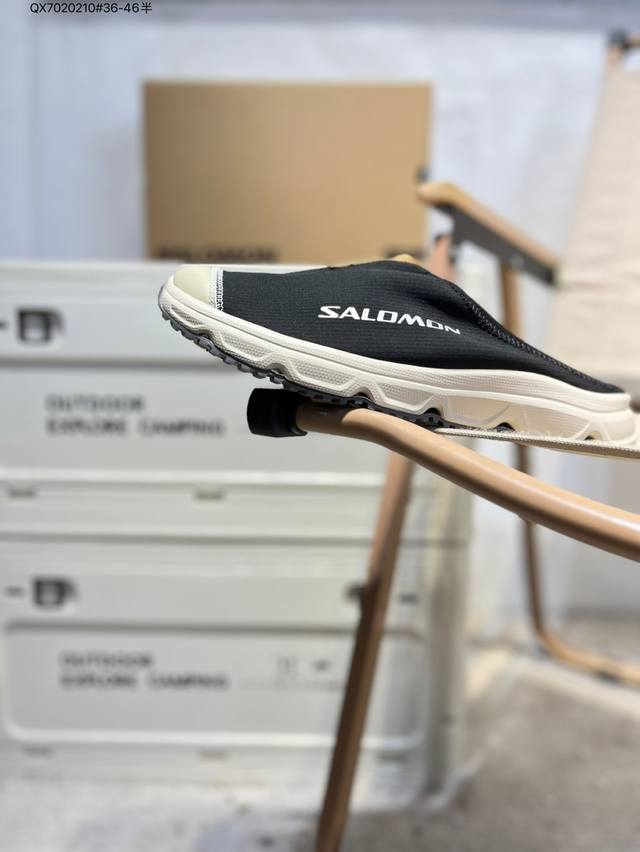 Salomon 萨洛蒙 Rxsiide 3.0 Canvas 舒适柔软防滑 包头拖鞋 男女同款 米色 纯原外贸平台特供订单 耗时半年巨作 #全套原纸板楦头开发