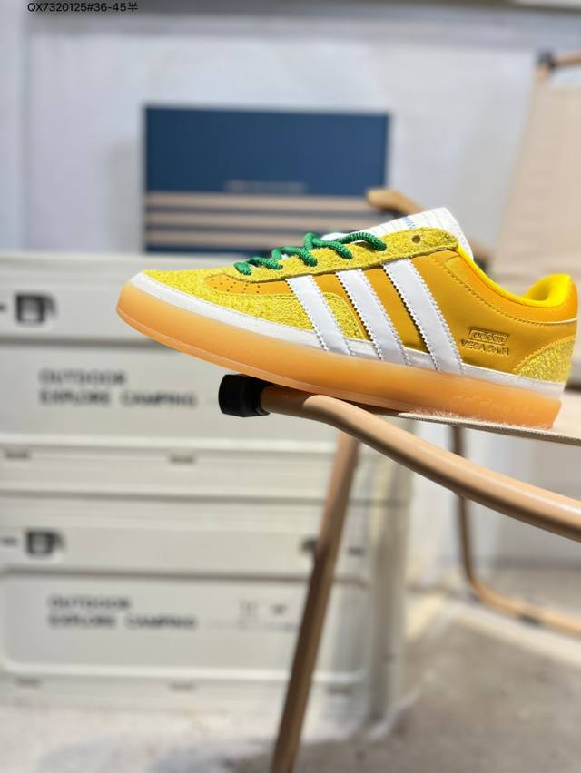 阿迪达斯 Bad Bunny X Adidas Originals Gazelleindoor 舒适百搭防滑耐磨 低帮德训 板鞋 Js5051 Qx732012