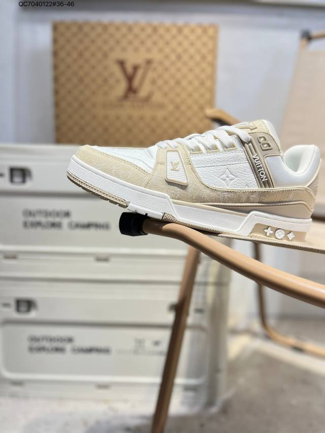 路易威登 Louis Vuitton Lv路易威登板鞋 新款 Lv Trainer最新配色运动鞋 L家 篮球鞋风格运动鞋 该鞋由艺术总监 Virgil Ablo