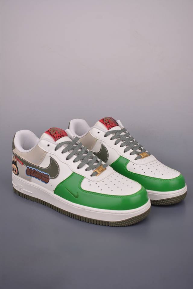 Nike Air Force 1 Low Labubu联名 原楦头原纸板 打造纯正空军版型 专注外贸渠道 全掌内置蜂窝气垫 原盒配件 原厂中底钢印、拉帮完美 官