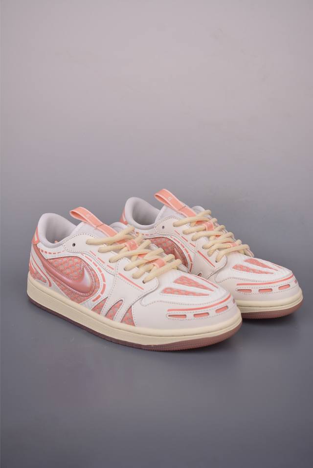 Air Jordan 1 Low 白粉 Aj1乔1低帮休闲板鞋 同步官方配色 市场唯一独家头层皮打造 原鞋原档案开发 原厂皮料 原档冲孔鞋头 正确满胶鞋垫 四线