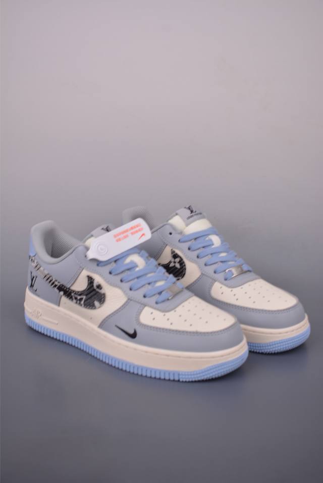 Nike Air Force 1 Low Lv联名 原楦头原纸板 打造纯正空军版型 专注外贸渠道 全掌内置蜂窝气垫 原盒配件 原厂中底钢印、拉帮完美 官方货号: